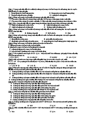 114 Câu trắc nghiệm ôn thi vào Lớp 10 THPT môn Vật lý